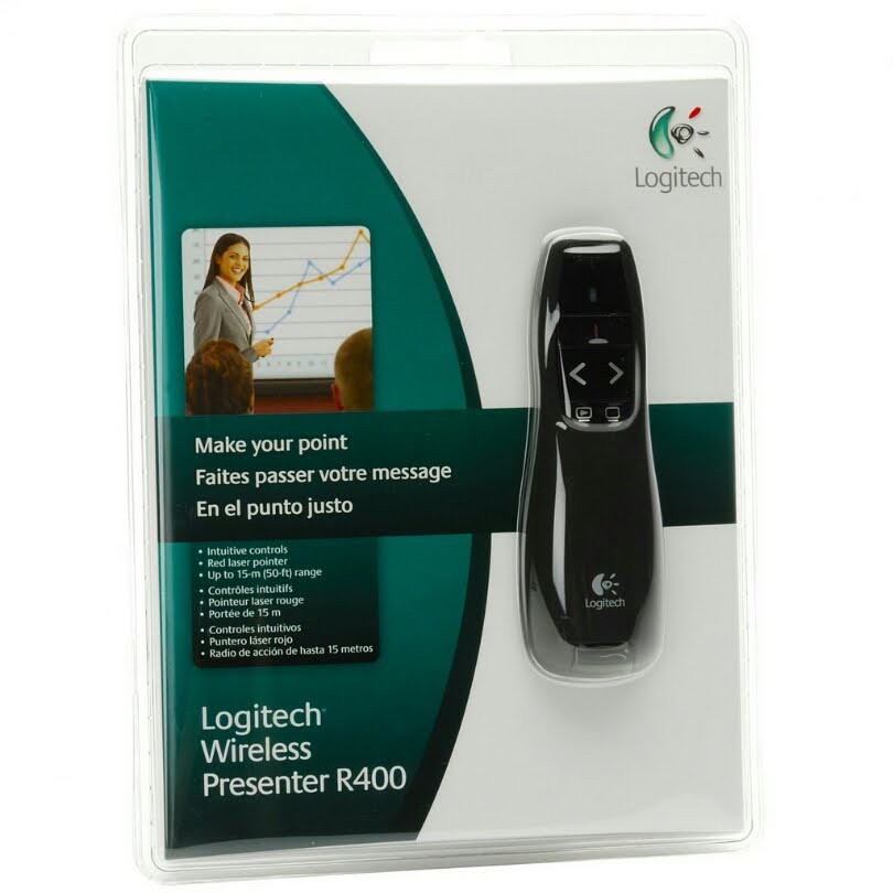 Bút trình chiếu cao cấp Logitech R400 chính hãng, bảo hành 6 tháng