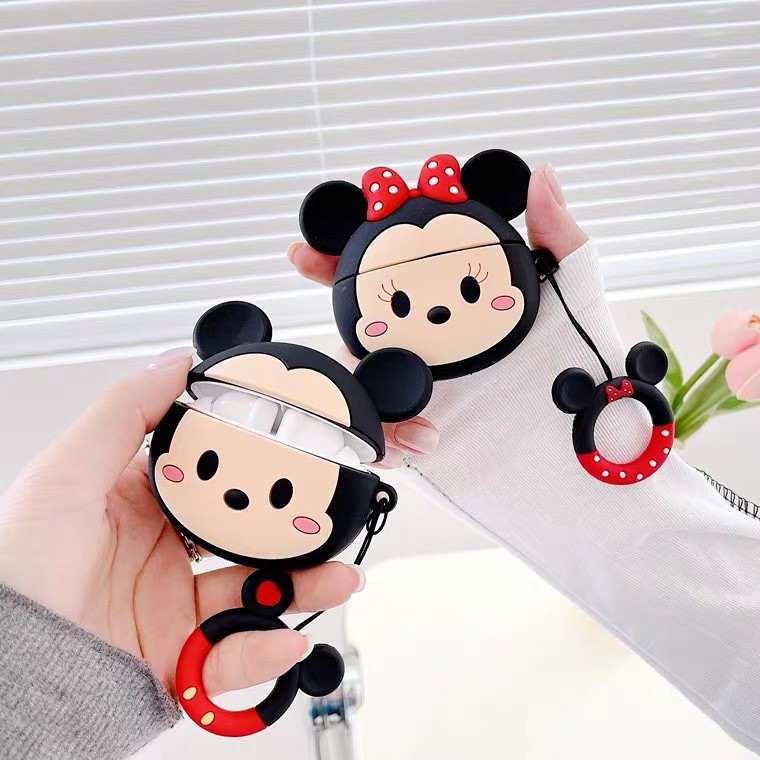 Ốp Tai Nghe Silicon 3d Họa Tiết Hoạt Hình Mặt Rất Yêu Cho Airpods pro i12 i1 i2 i9s i11 i12 Airpods1