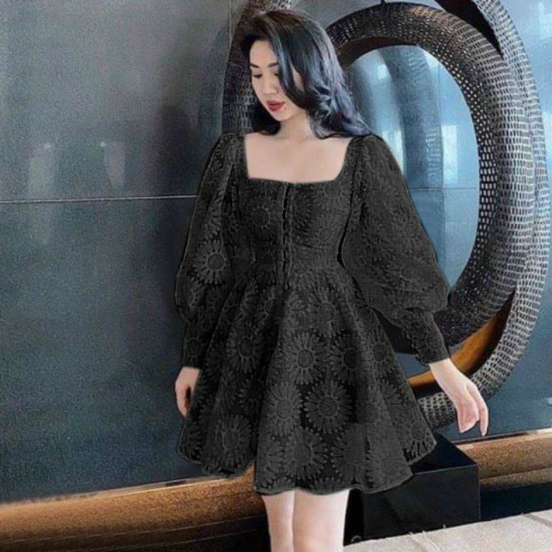 Đầm ren hoa cúc bugsize 55 đến 90 ký