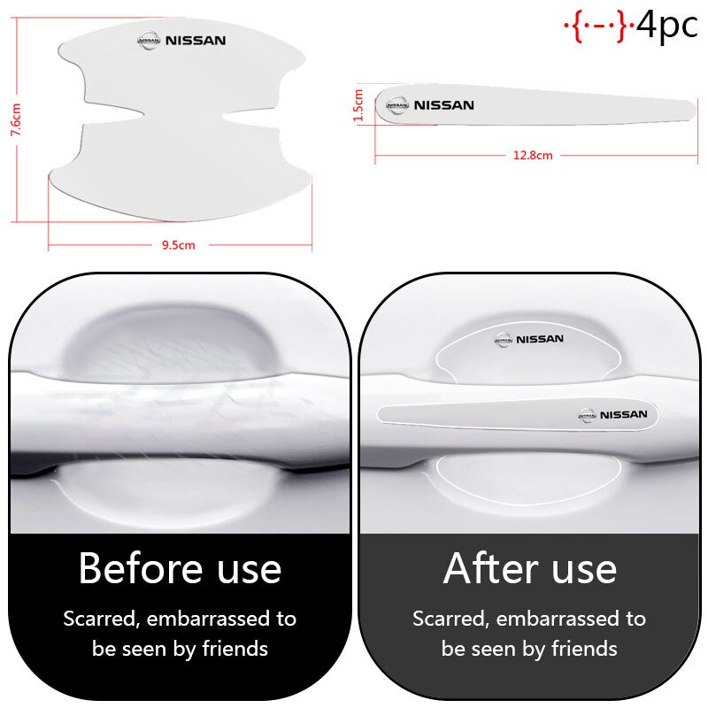 Miếng Dán Chống Trầy Trong Suốt Cho Cửa Xe Hơi Nissan Nismo Março Qashqai X-Trail Juke GT-R Almera