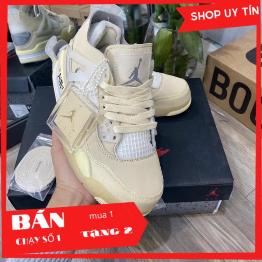 19Giày Sneaker Jordan 4 Off White Full Box Full Phụ Kiện Freeship