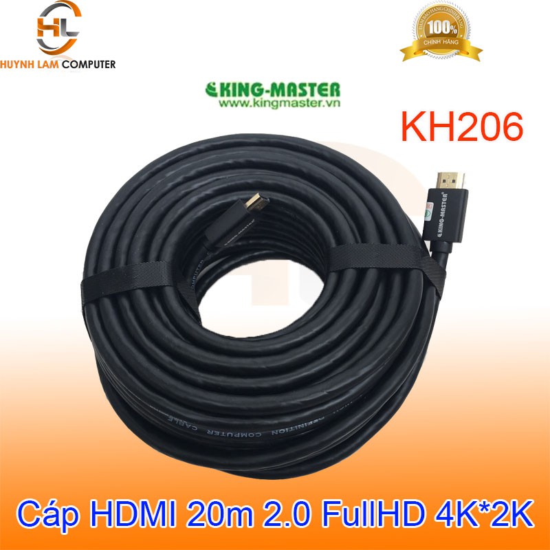 Cáp HDMI 20m KingMaster KH206 chuẩn 2.0v FullHD hỗ trợ 4K*2K - Hãng phân phối