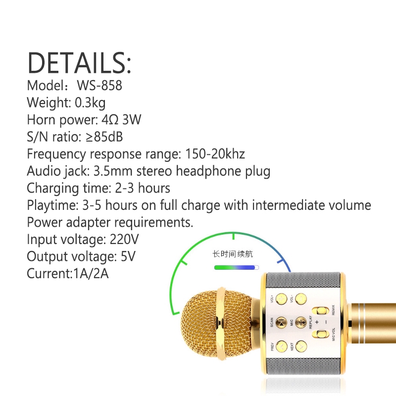 Micro Bluetooth Ws858 Cho Ios / Android / Pc