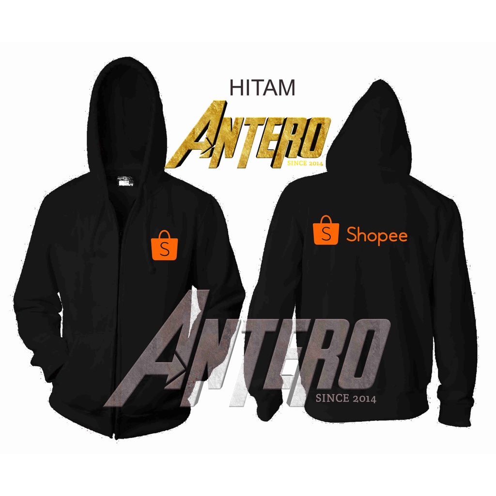 Áo khoác dây kéo logo Shopee