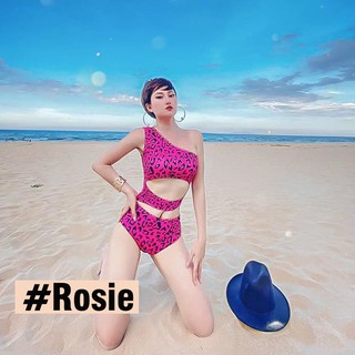 𝙍𝙊𝙎𝙄𝙀 𝙎𝙏𝙊𝙍𝙀 Đồ Bơi Nữ - Bikini Liền Mảnh Chéo Vai Khoét Eo Da Báo HOT TREND 2020 [Vải Bơi Hàn]