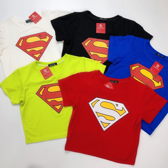 ❤Áo croptop Superman siêu hot hit❤️chất thun lạnh mềm mịn ( Hình Thật 100% ) free size dưới 55kg vừa