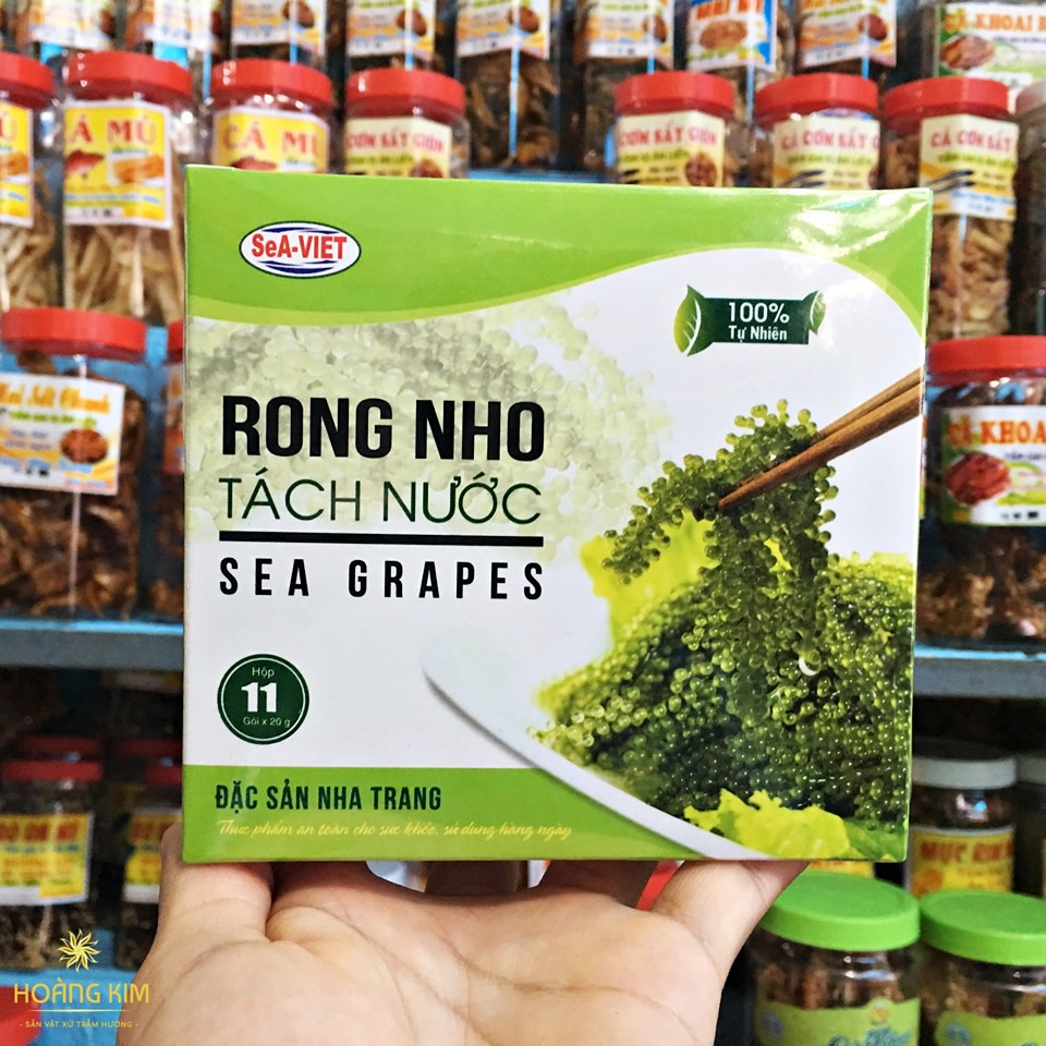☘️ Rong nho tách nước Sea Việt uy tín ☘️ Hộp 11 gói/220g + Nở gấp 10 lần/Tặng kèm gói sốt mè rang