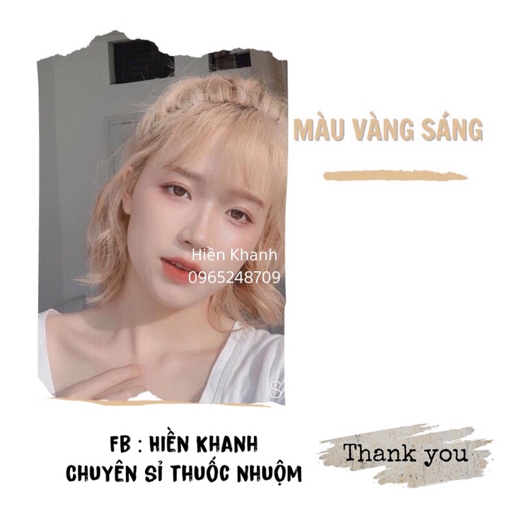 Combo Nhuộm Tóc Vàng Sáng