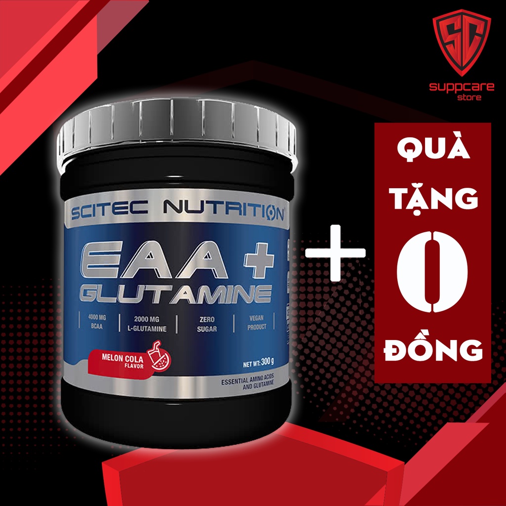 SCITEC EAA + GLUTAMINE | Giảm Mệt Mỏi Ngừa Mất Cơ Chống Dị Hóa Cơ Khi Tập [300G] [33 Lần Dùng]