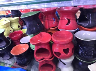 Đèn xông tinh dầu dùng nến Bát Tràng cao 8cm đường kính 7.5cm