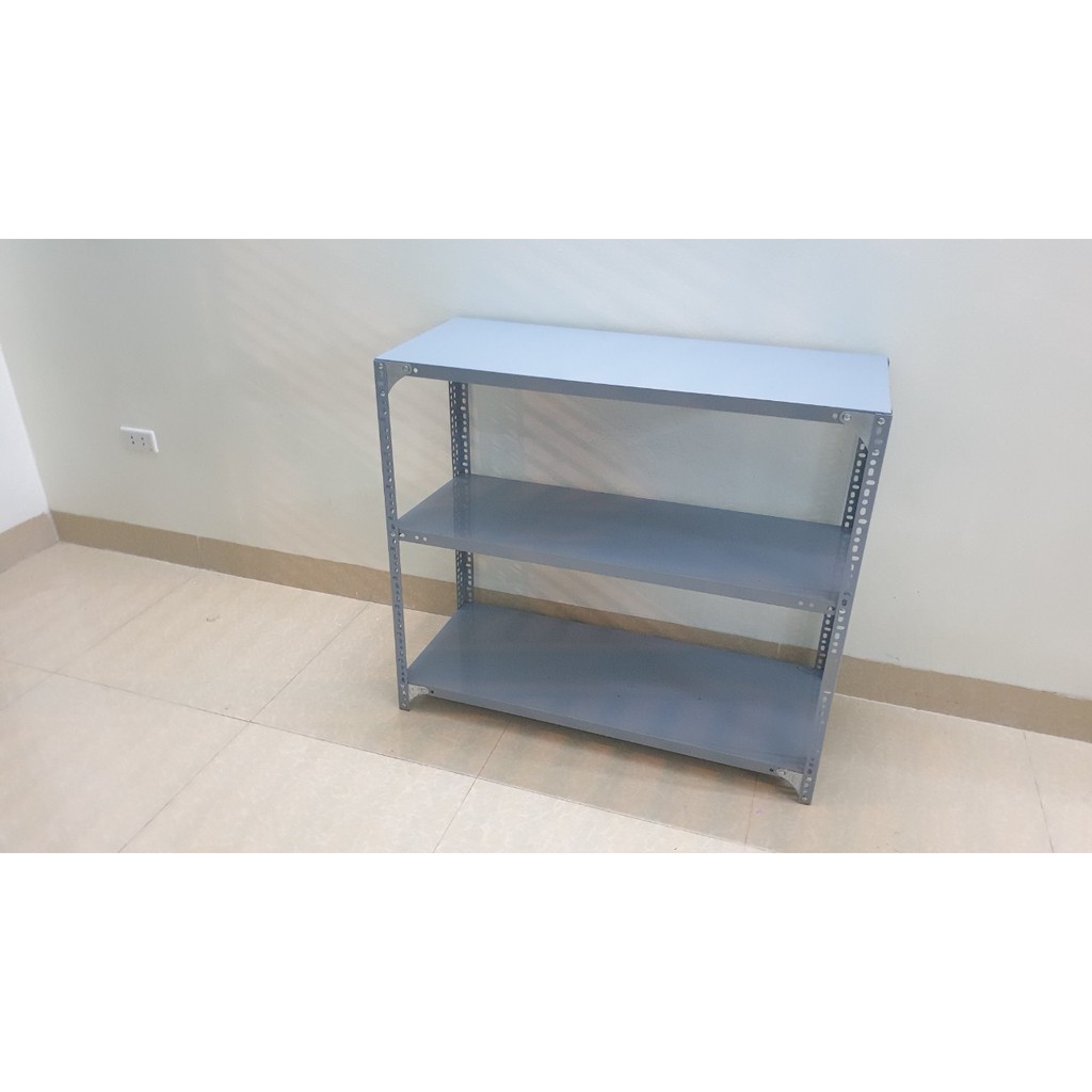 [Giá cực sốc 𝟏𝟎𝟎%] Kệ sắt v lỗ đa năng đựng đồ 3 tầng dài 0.6m, cao 1m, rộng 0,3m - Sơn tĩnh điện kháng khuẩn