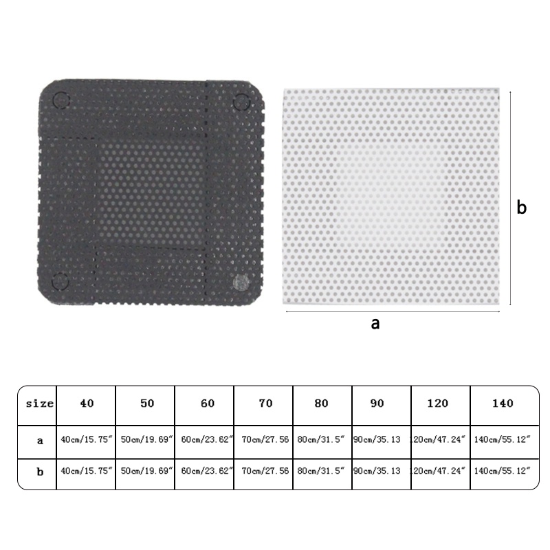 Tấm Lưới PVC Lọc Bụi Từ Tính Nhiều Kích Thước 4x4CM-14x14cm 50x