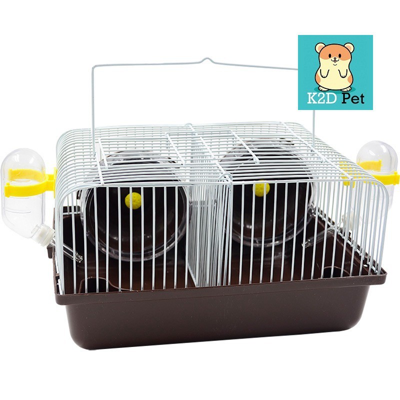 Lồng Ngăn đôi, lồng ghép đôi, lồng tách đôi cho Hamster Full Phụ Kiện
