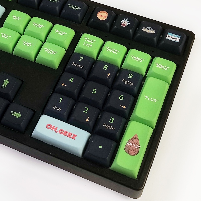 Rick và Morty Keycaps XDA Profile Anime dễ thương PBT Dye Sub Bàn phím cơ học Keycap