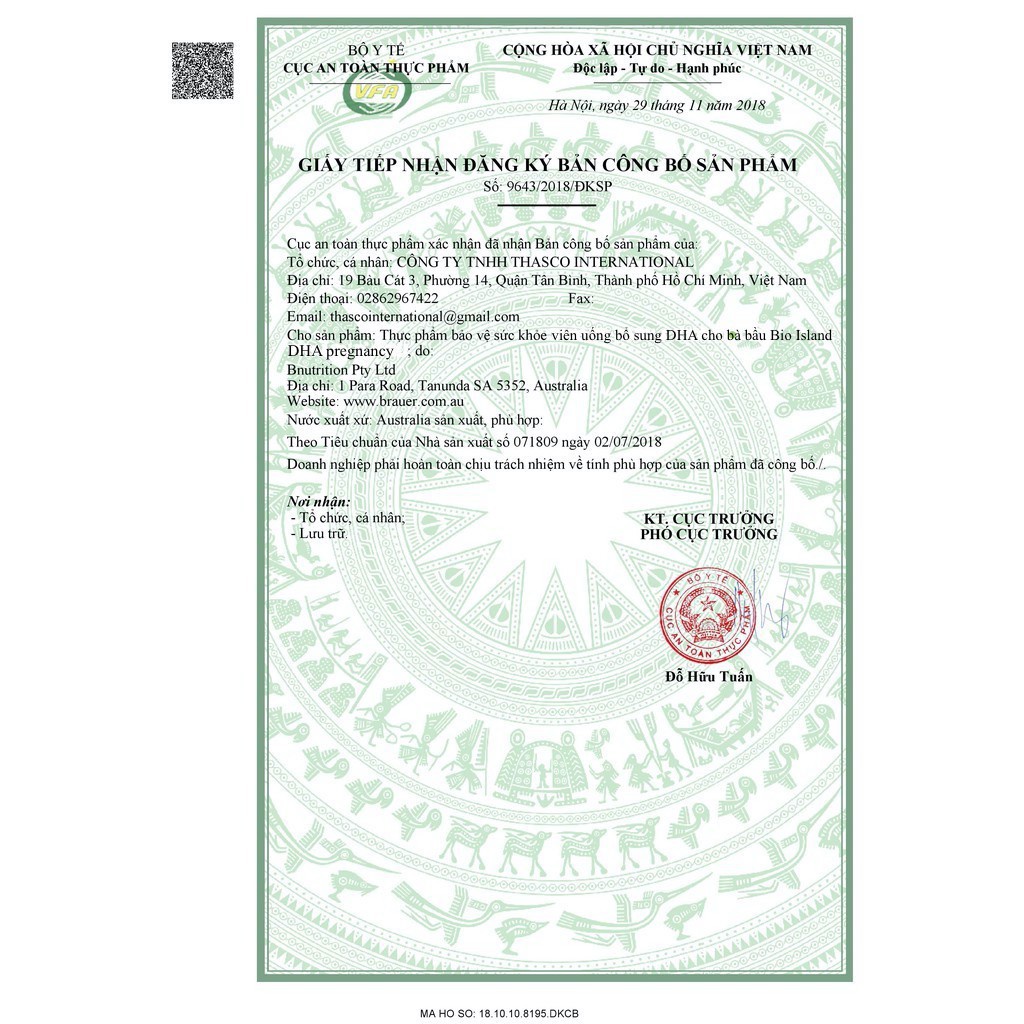 Viên uống bổ sung vitamin cho bà bầu Bio Island DHA 60 viên