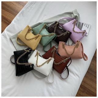 Vintage Crocodile Pattern Women Casual Baguette Shoulder Bag Classic Fashion Ladies Bag handbag beg