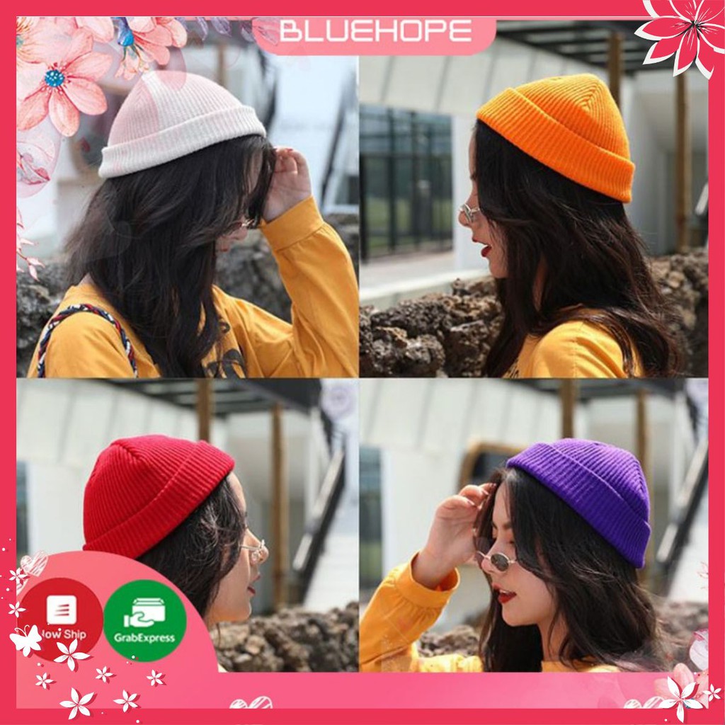 Mũ Len Ulzzang Beanie Trơn Nhiều Màu rẻ nhất (Loại Ngắn) MN08