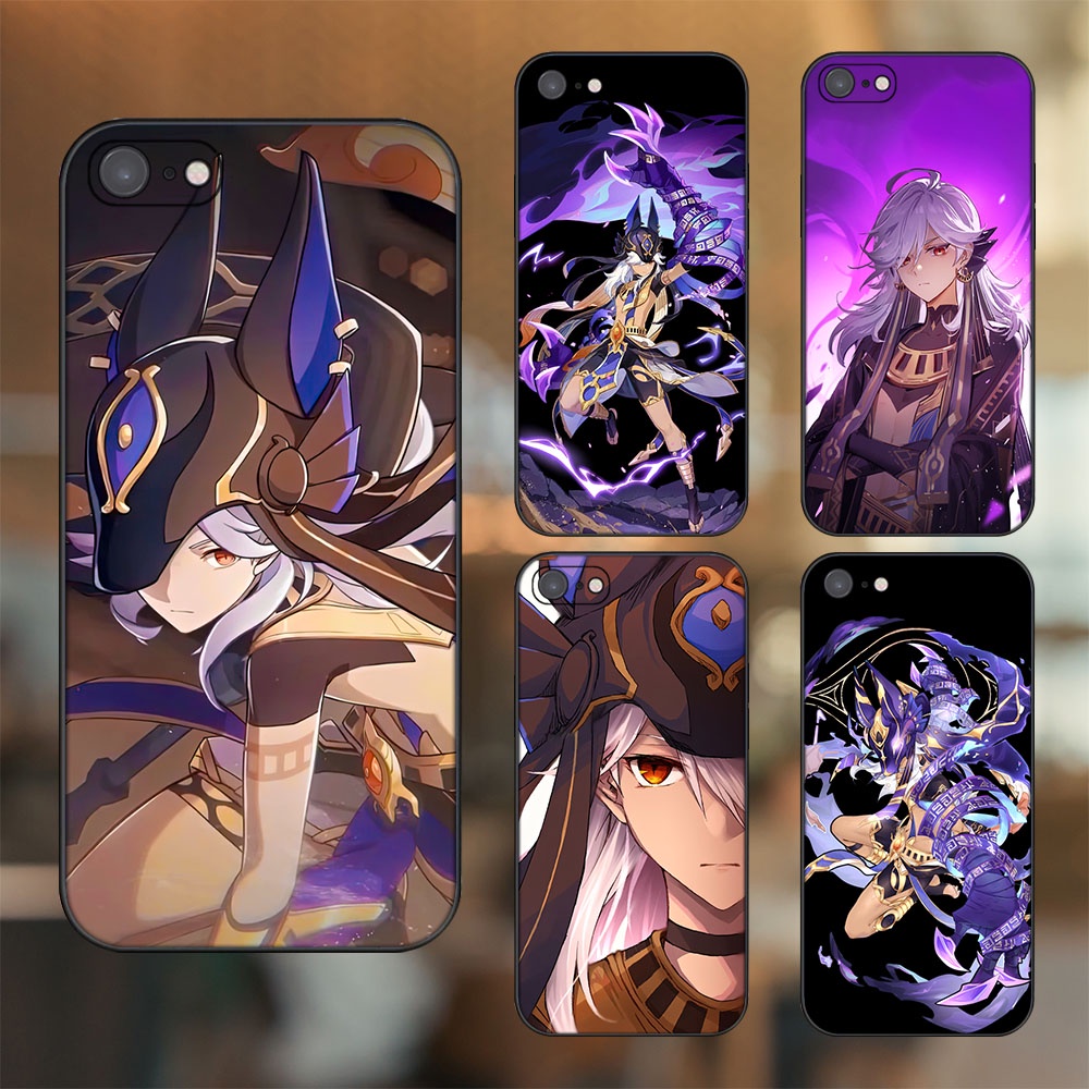 Ốp lưng iPhone 7, 8 dẻo đen cạnh vuông in hình Cyno Genshin Impact