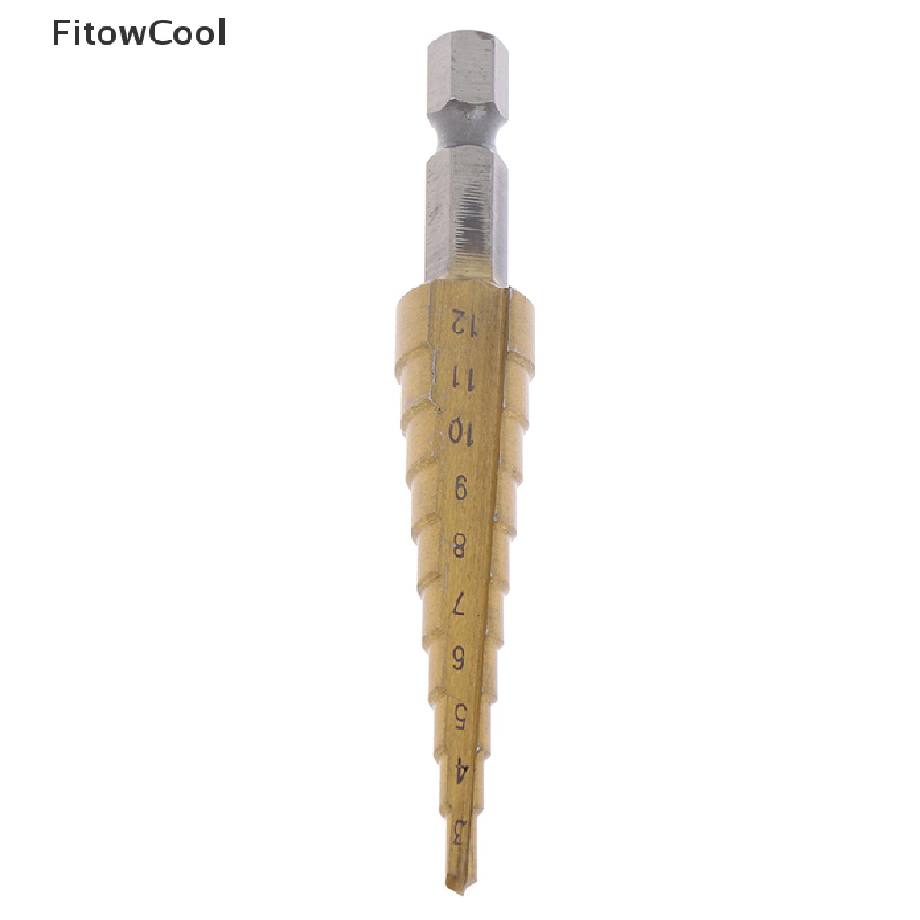 Fcvn 3-12mm Coated Stepped Drill Bits Hex Handle Drill Bit Metal Drilling Power Tool QDD