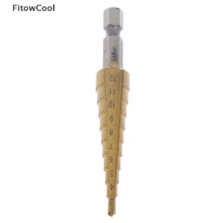 Fcvn 3-12mm Coated Stepped Drill Bits Hex Handle Drill Bit Metal Drilling Power Tool QDD