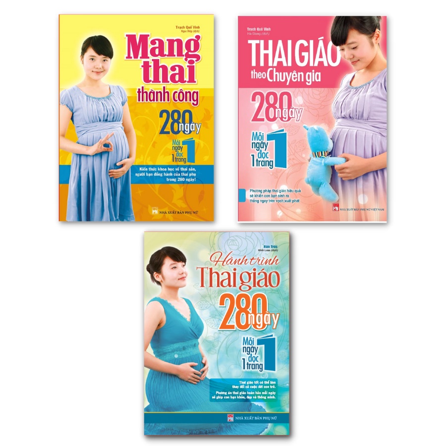 Sách: Combo Mang Thai Thành Công + Hành Trình Thai Giáo + Thai Giáo Theo Chuyên Gia (TB)