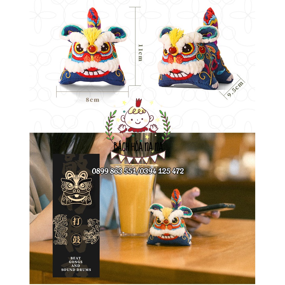 Bộ kit tự thêu DIY handmade người mới bắt đầu gói vật liệu THÊU LÂN CHIÊU TÀI - HỔ MAY MẮN - HANDMADE NA NA SHOP