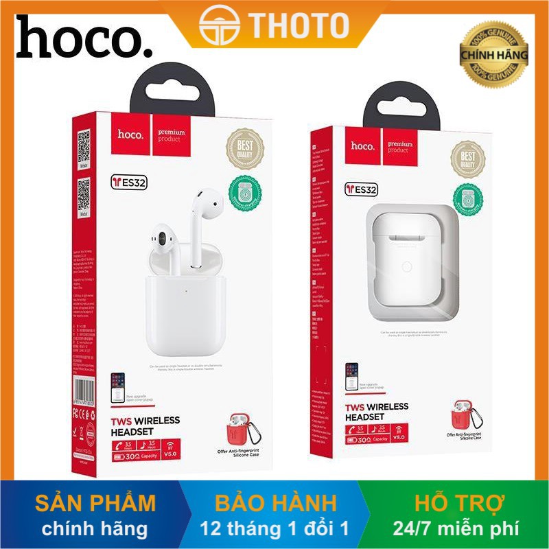 [Thoto Shop] Tai nghe không dây bluetooth V5.0 chính hãng HOCO ES32 Plus hỗ trợ sạc không dây