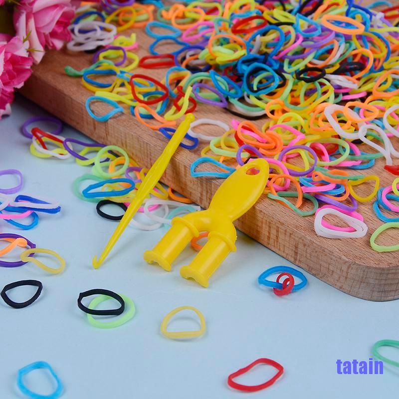 Set 600 dây chun màu cầu vồng dùng làm vòng tay cao su DIY