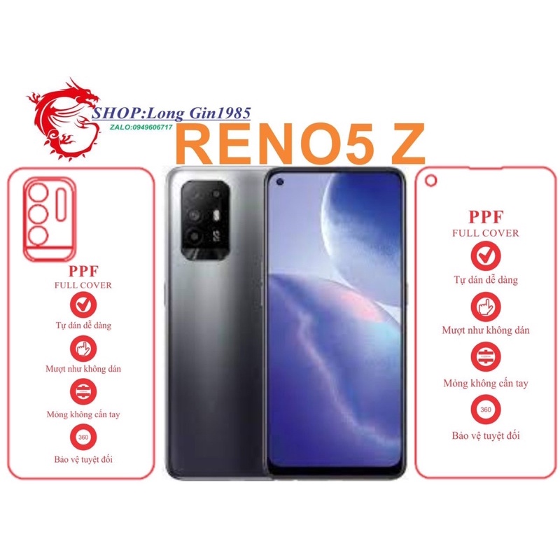 Oppo Reno 5 Z miếng dán trong Ppf mặt sau và mặt trước chống va đập chống trầy xước
