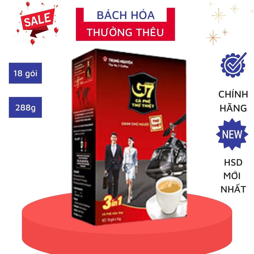 Cà phê hòa tan G7 Trung Nguyên hộp 288g 18 gói x 16g