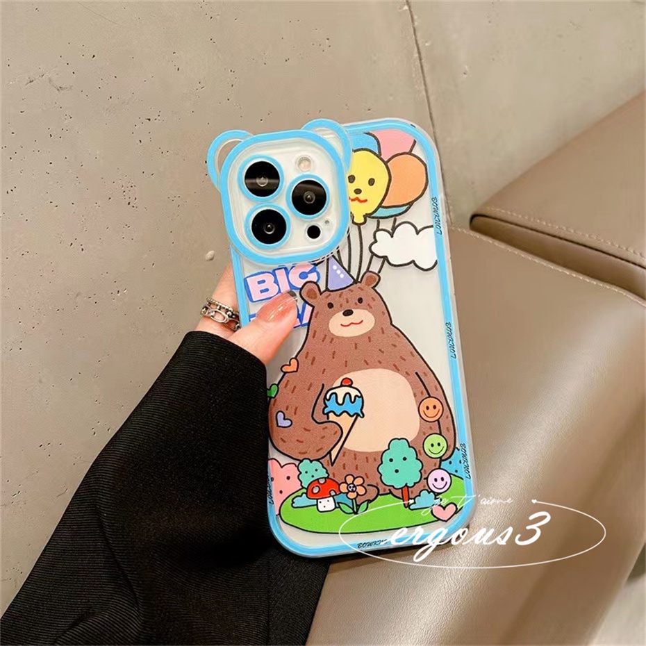 Ốp Điện Thoại Mềm Họa Tiết Gấu Dễ Thương Cho iPhone 14 13 12 11 Pro Max SE2020 X XR Xs Max 7 8 6 6s Plus