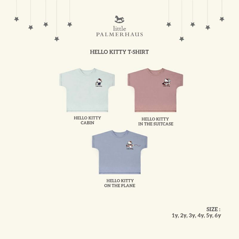 Áo Thun Tay Ngắn Hình Hello Kitty Cho Bé 1-6 Tuổi