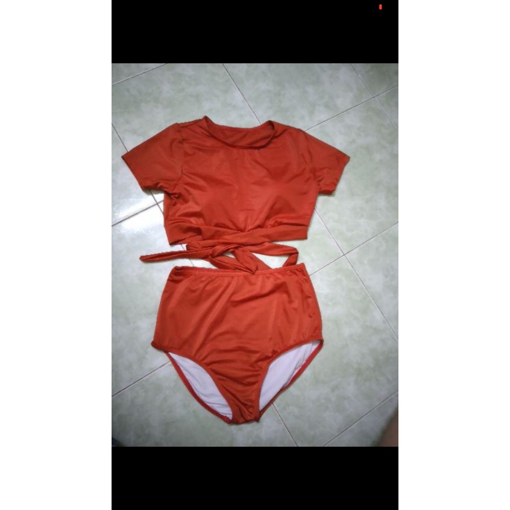 Bikini, Đồ Bơi Đi Biển Hai Mảnh Cam Hàn Quốc  ODERI HM-018