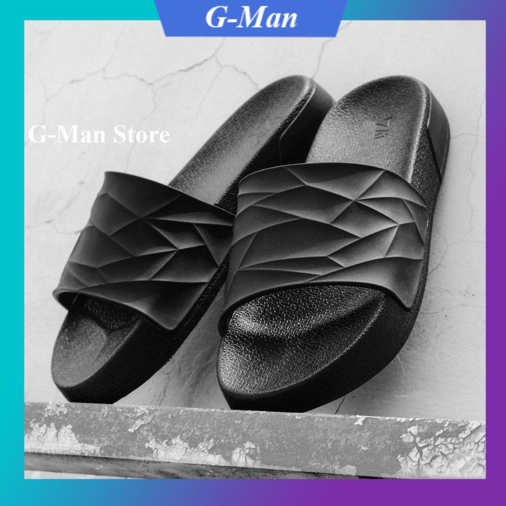 Dép quai ngang nam nữ zaraa siêu nhẹ êm chân hàng cao cấp màu đen chất lượng G-Man Full Size