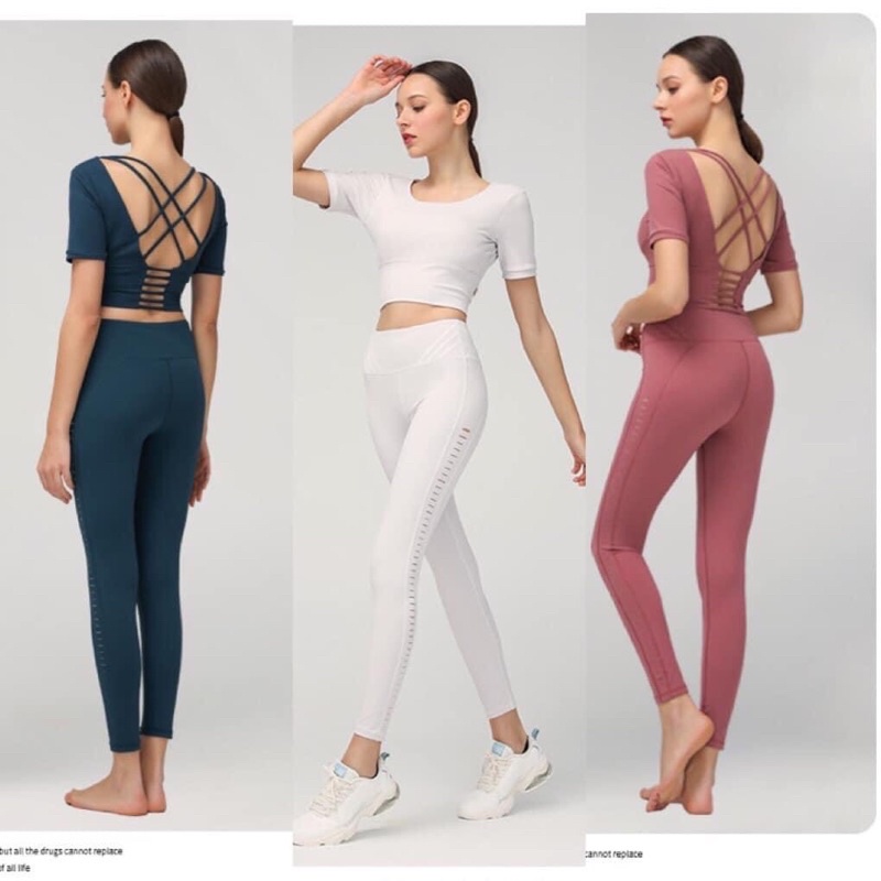 BỘ TẬP YOGA cộc tay S155