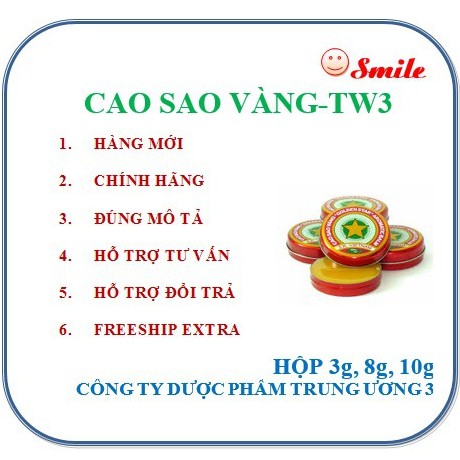 Combo 12 Cao Sao Vàng hộp 8g- Dược phẩm trung ương 3