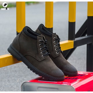 Boot lửng cố Da bò Tăng chiều cao SMARTMEN BIGMAN
