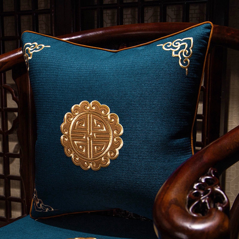 Chinese Style Rosewood Sofa Cushion Chinese Style Living Room Backrest Waist Pillow with Core Bed Head Back Pillow Cushion Large