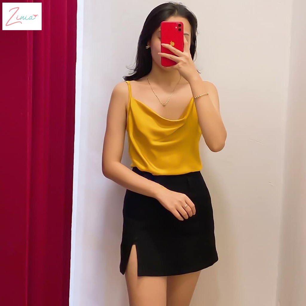 Áo Hai Dây Lụa Cổ Đổ Mặc Cùng Blazer, Vest Và Áo Cardigan Mùa Thu N157 ZINIA | BigBuy360 - bigbuy360.vn