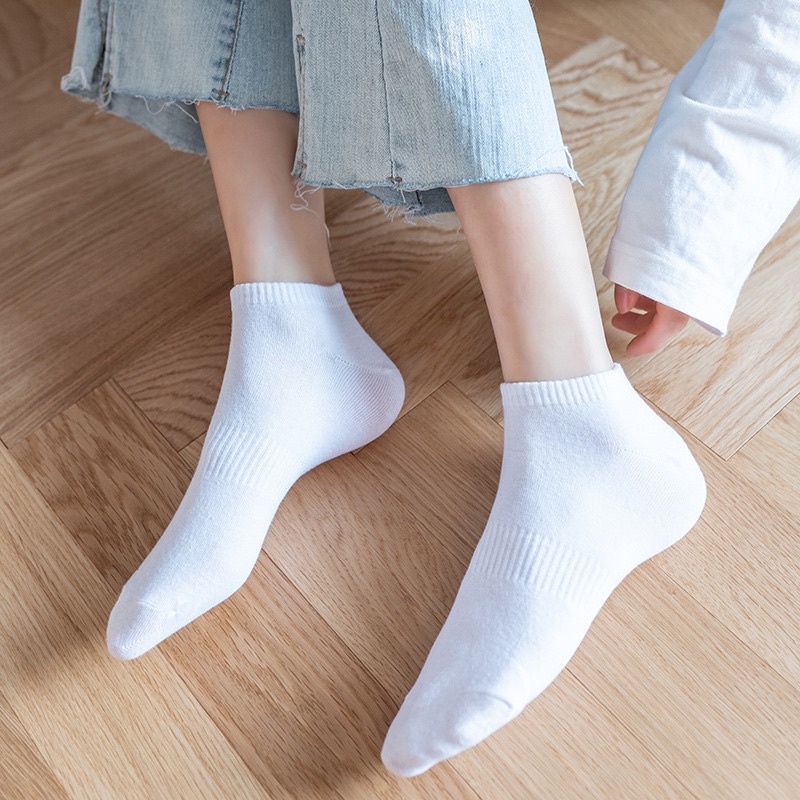 Tất thể thao đen trắng thấm hút mồ hôi, chống hôi chân - tất nam nữ hàng cao cấp