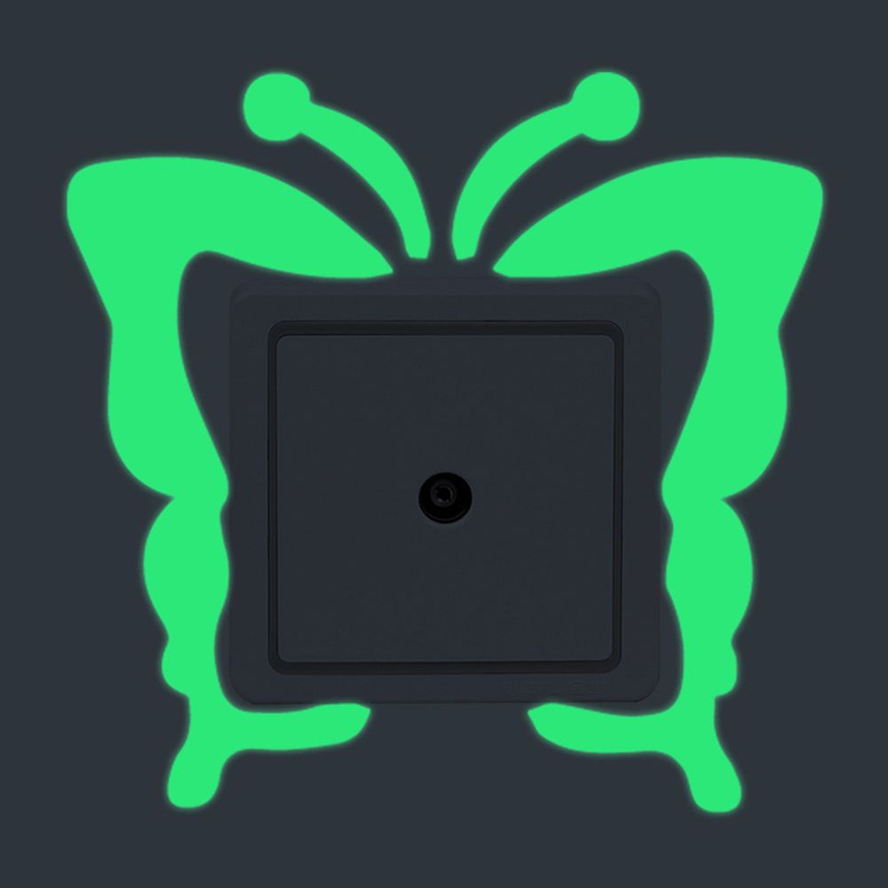 Miếng dán dạ quang họa tiết mèo hoạt hình trang trí công tắc điện