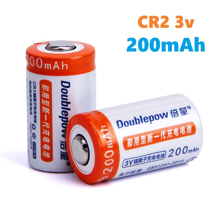 Bộ Pin Sạc Lithium CR2 Doublepow 200mAh 3V cao cấp
