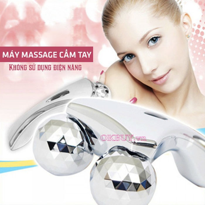 Cây Lăn Massage Mặt 3D Loại Lớn - Mát Xa Đẹp Da, Tạo Cằm V-Line, Thon Gọn Đùi, Giảm Mỡ Bụng