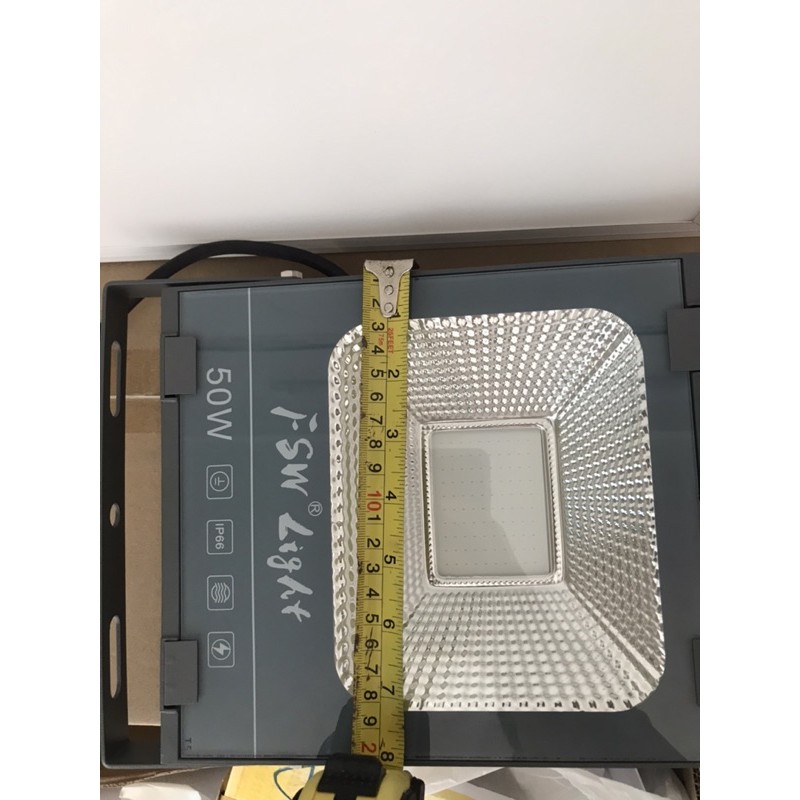 Đèn pha led ánh sáng xanh dương công suất 50W vỏ nhôm đúc dày cao cấp chuyên công trình ngoài trời chống nước ip66