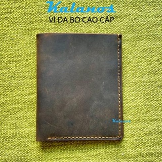 Bóp Ví nam đứng da bò sáp đẹp & cao cấp màu nâu Kalanos KBN630-Nau, Ví da nam thời trang & phong cách