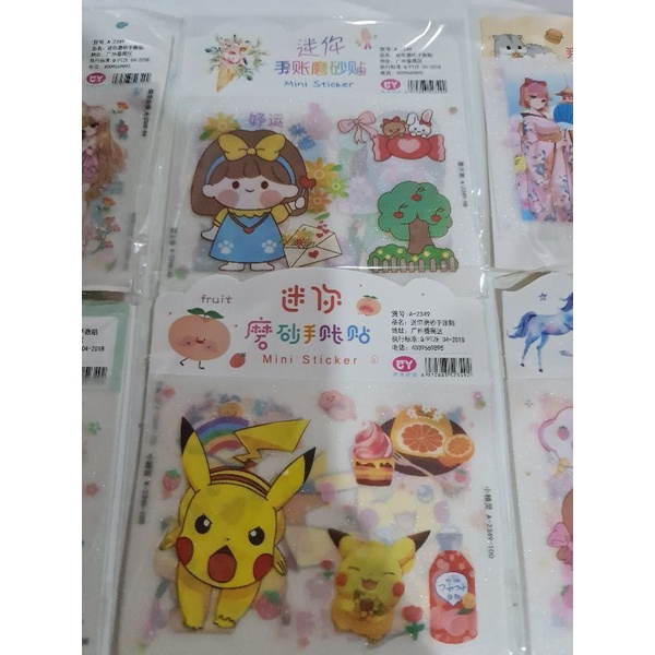 1 vỉ 3 trang sticker dễ thương mã A-2349