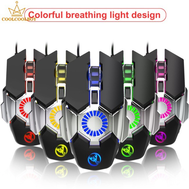 [COD] 7 Colors Change Wired Gaming Mouse 6 Modes Adjustable Ergonomic Computer Mouse Gamer Mice 6400dpi