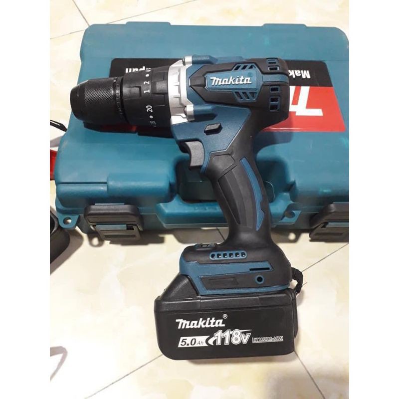 Máy khoan pin MAKITA 118V KHÔNG CHỔI THAN, 3 CHỨC NĂNG