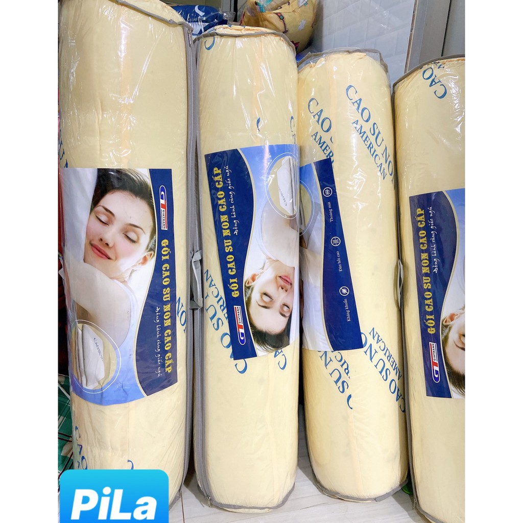 Gối ôm cao su nhân tạo nguyên khôi 30*100cm - gối nằm cao su 40*60cm