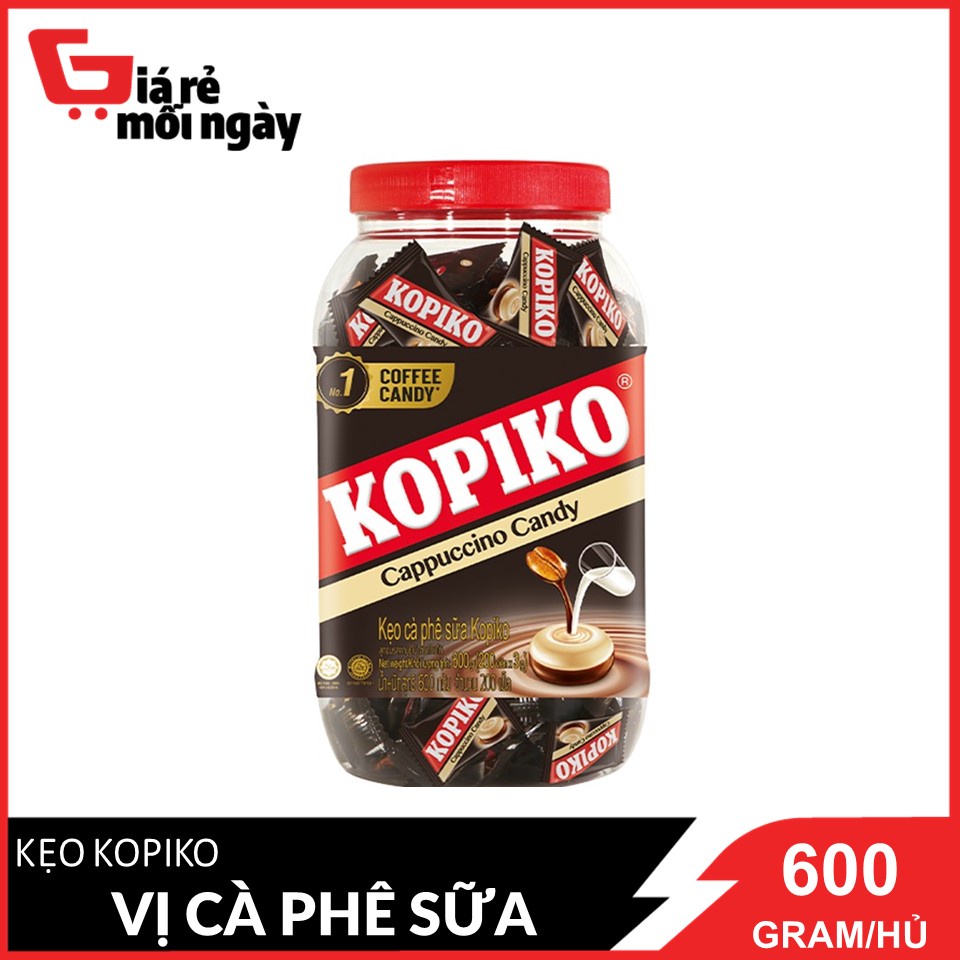 Kẹo cà phê Kopiko Cappuccino Hủ 600g